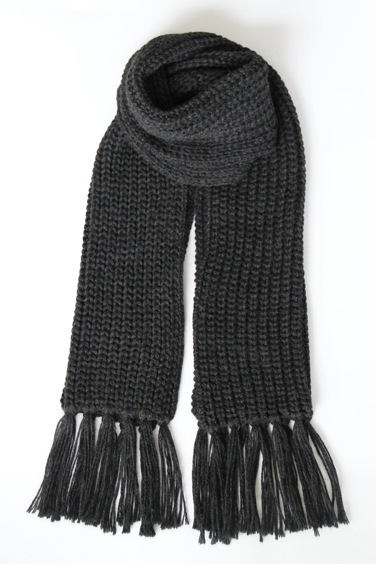 Baby Alpaca Scarf · Charcoal Gray