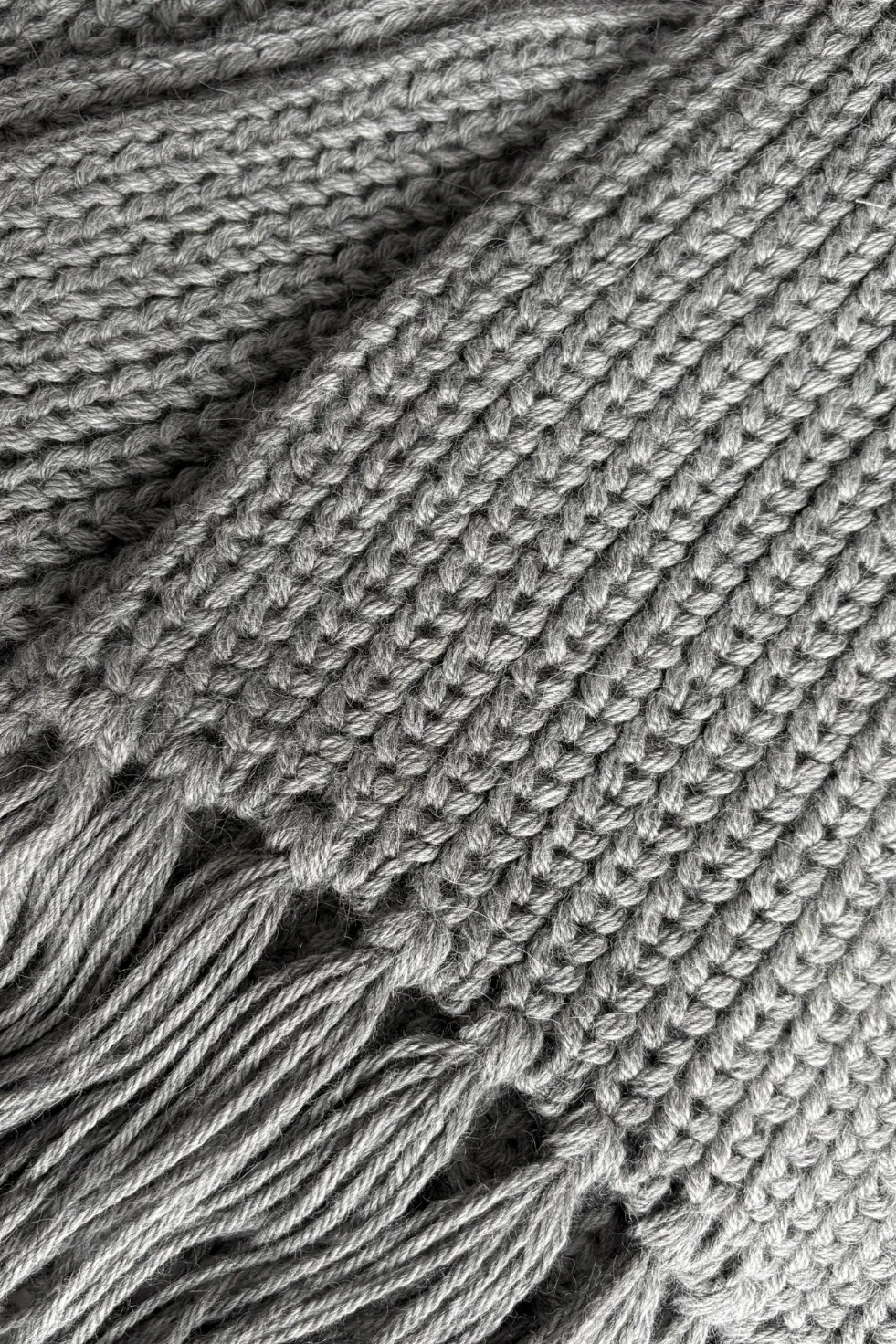 Baby Alpaca Scarf · Light Gray