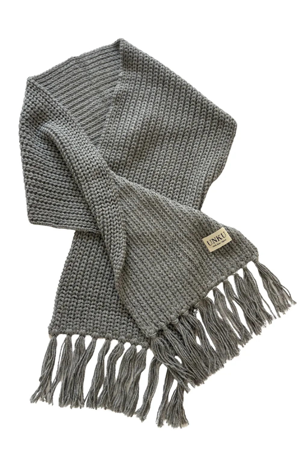 Baby Alpaca Scarf · Light Gray