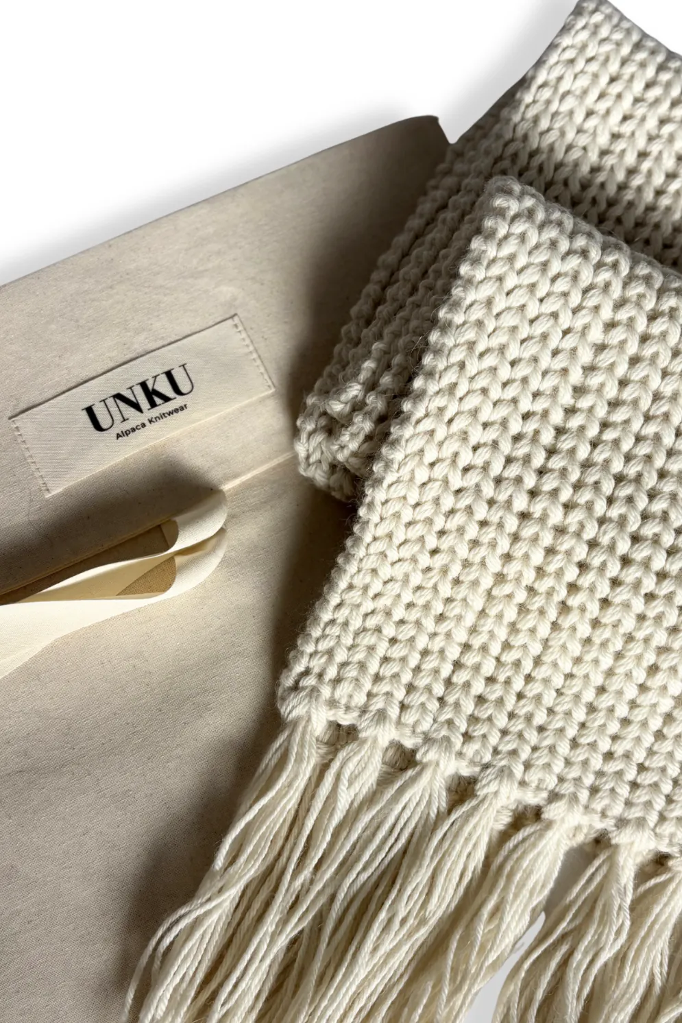 Baby Alpaca Scarf · Cream