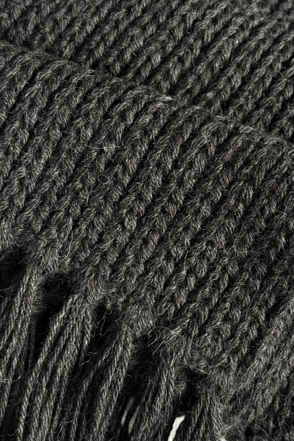 Baby Alpaca Scarf · Charcoal Gray