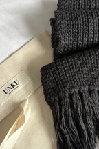 Baby Alpaca Scarf · Charcoal Gray