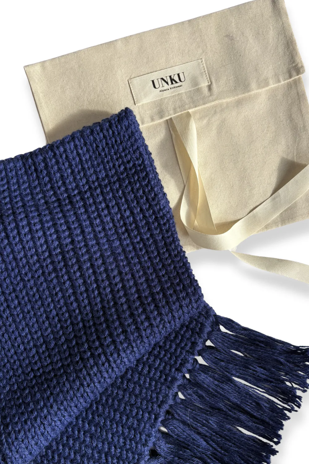Baby Alpaca Scarf · Sapphire Blue