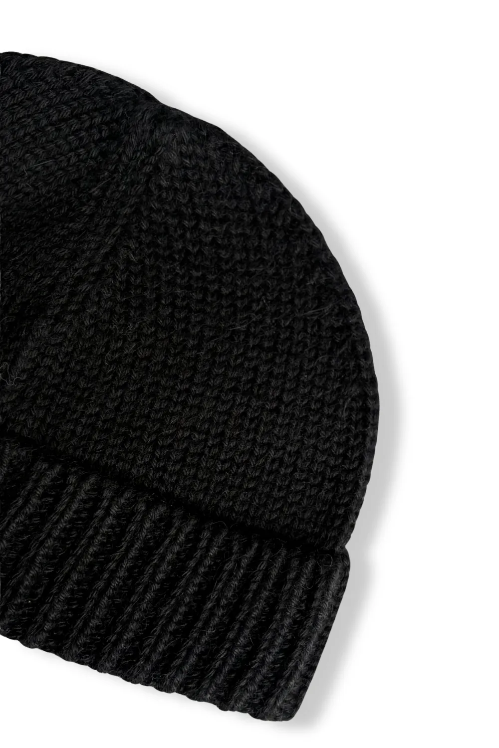 Baby Alpaca Beanie · Black