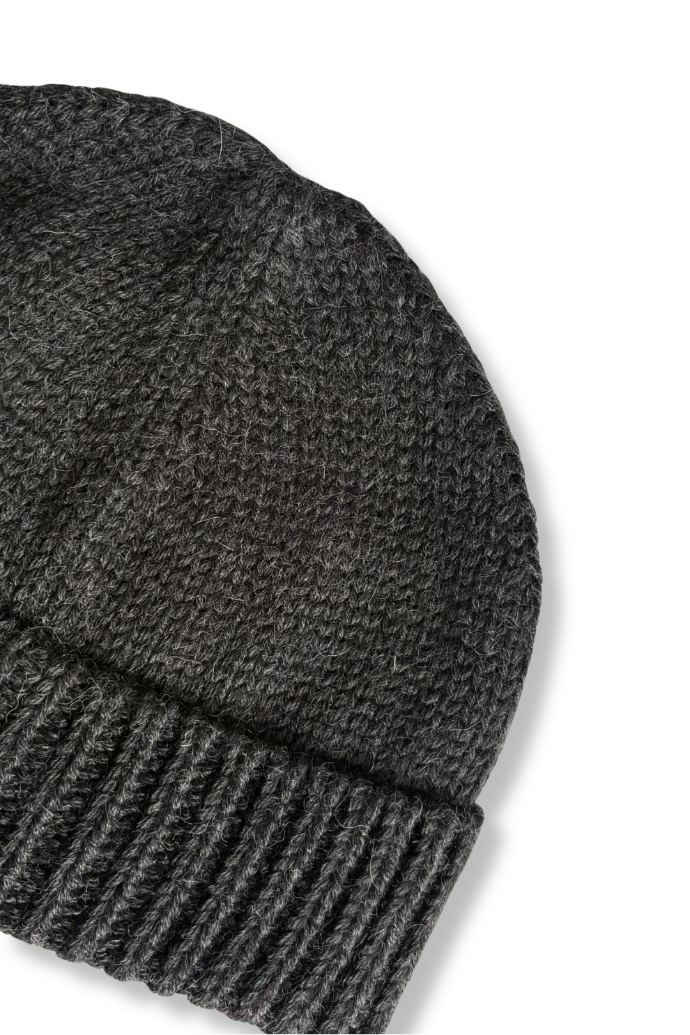 Baby Alpaca Beanie · Charcoal Gray