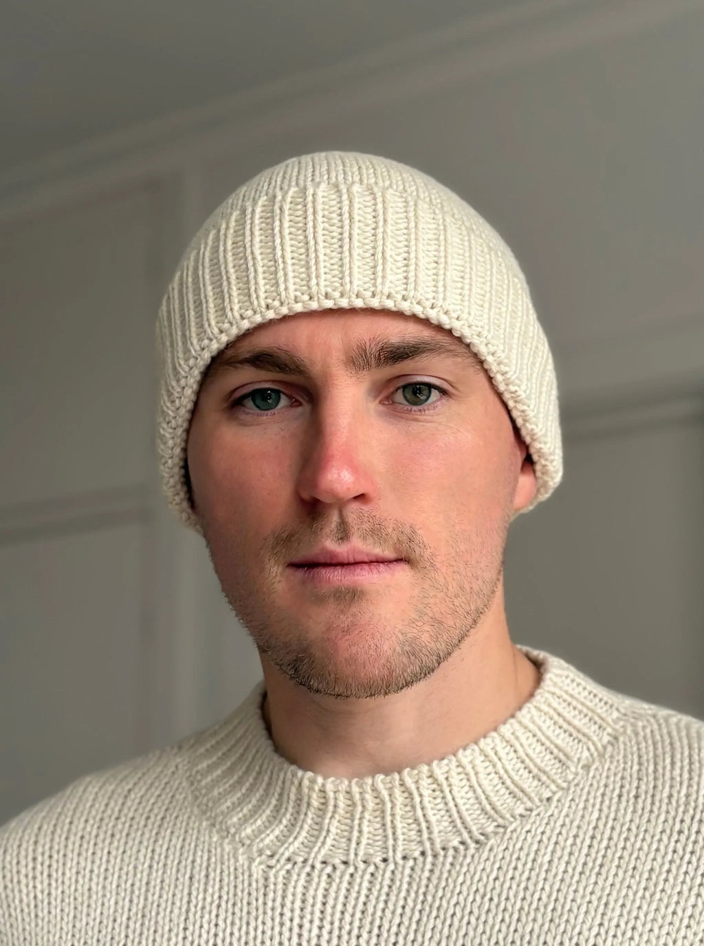 Baby Alpaca Beanie · Cream