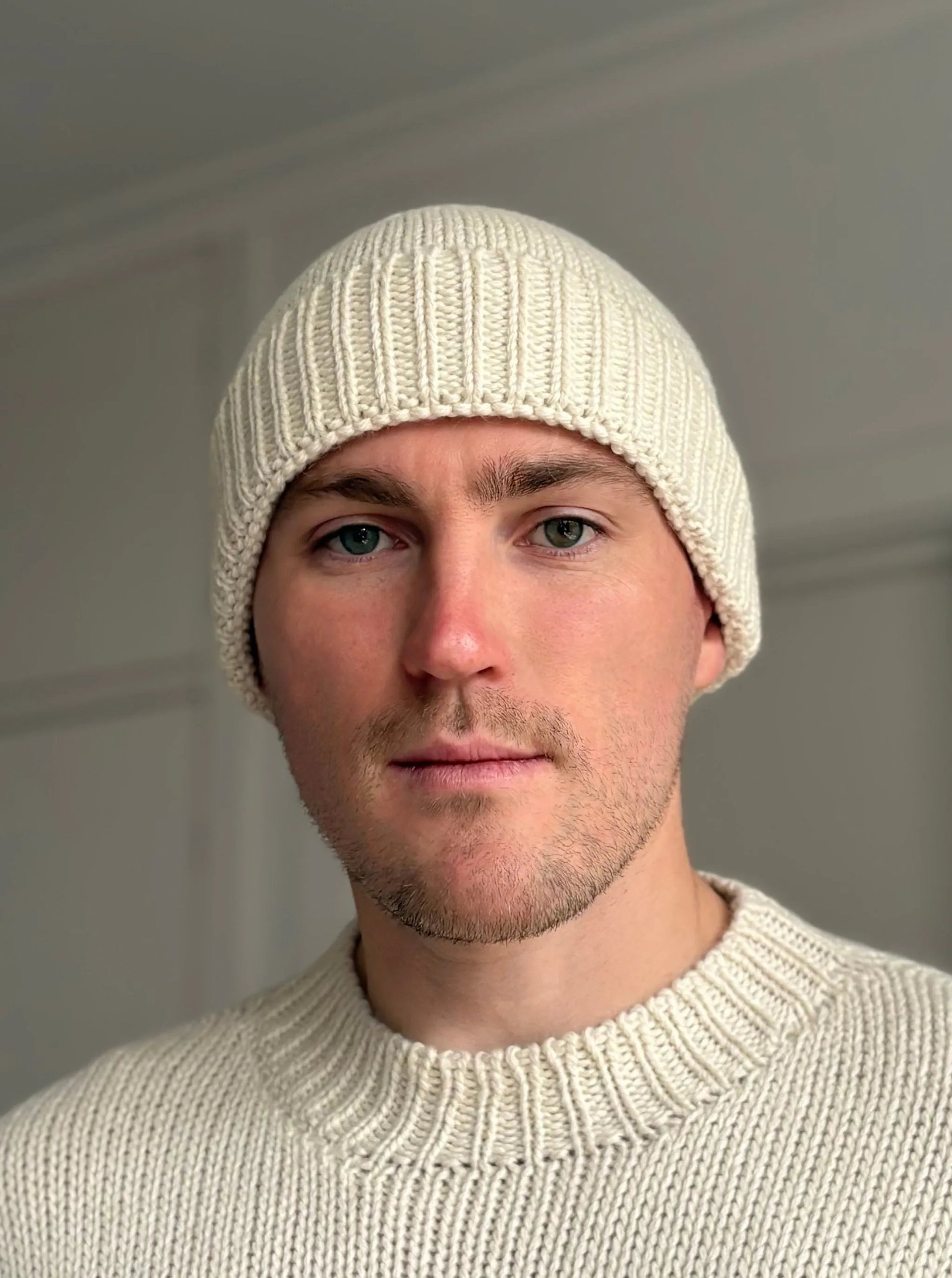 Baby Alpaca Beanie · Cream