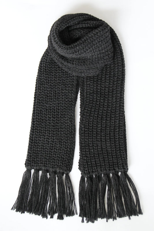 Baby Alpaca Scarf · Charcoal Gray
