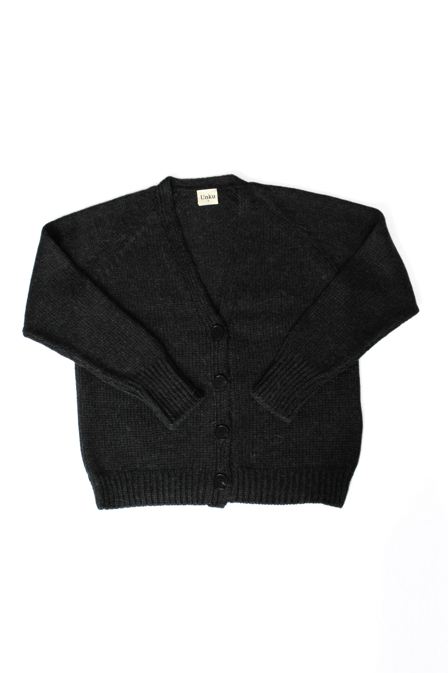 Baby Alpaca Chunky Cardigan ·  Charcoal