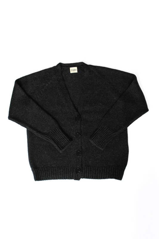 Baby Alpaca Chunky Cardigan ·  Charcoal