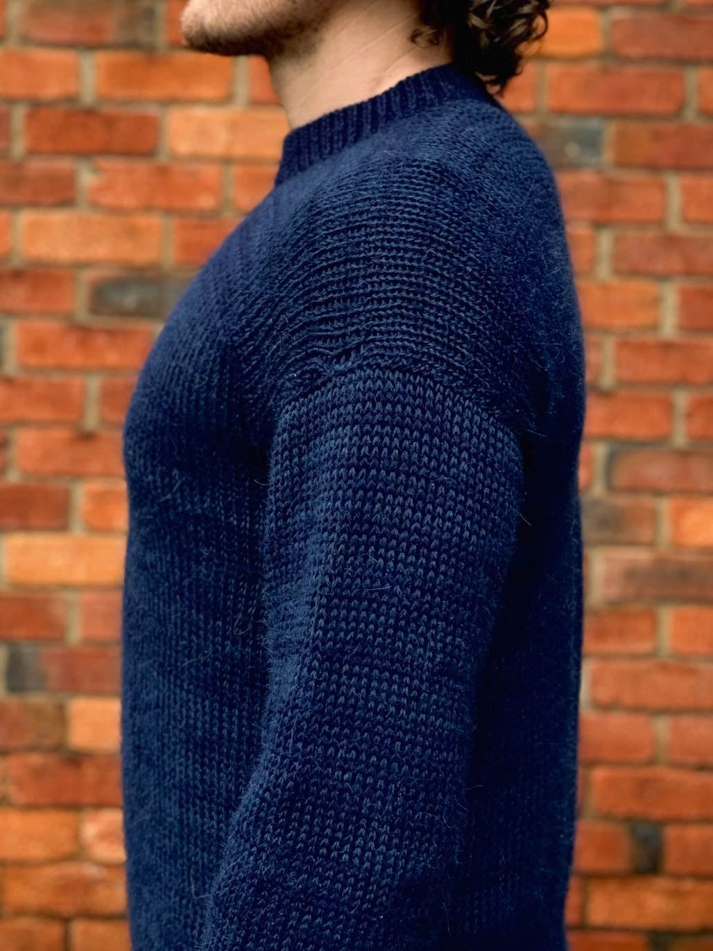 Andes Crew Knit Deep Blue