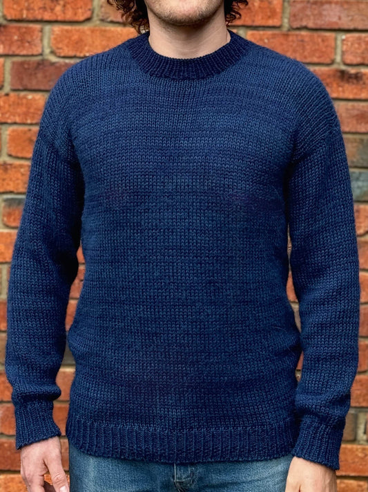 Andes Crew Knit Deep Blue