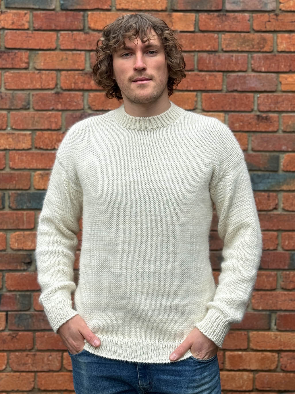 Andes Crew Knit White