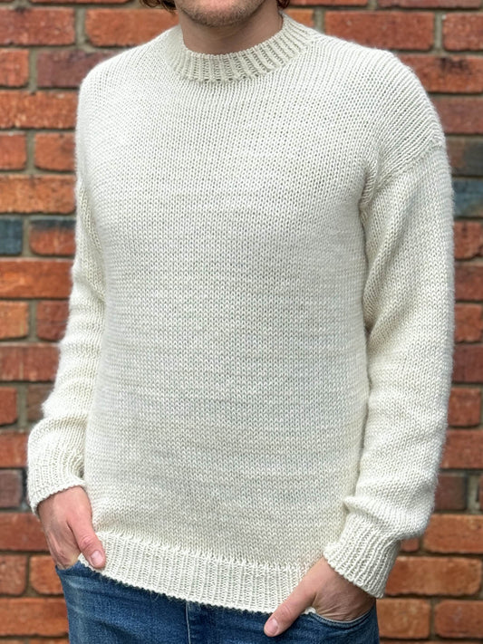 Andes Crew Knit White