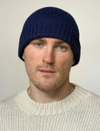 Baby Alpaca Beanie · Sapphire Blue