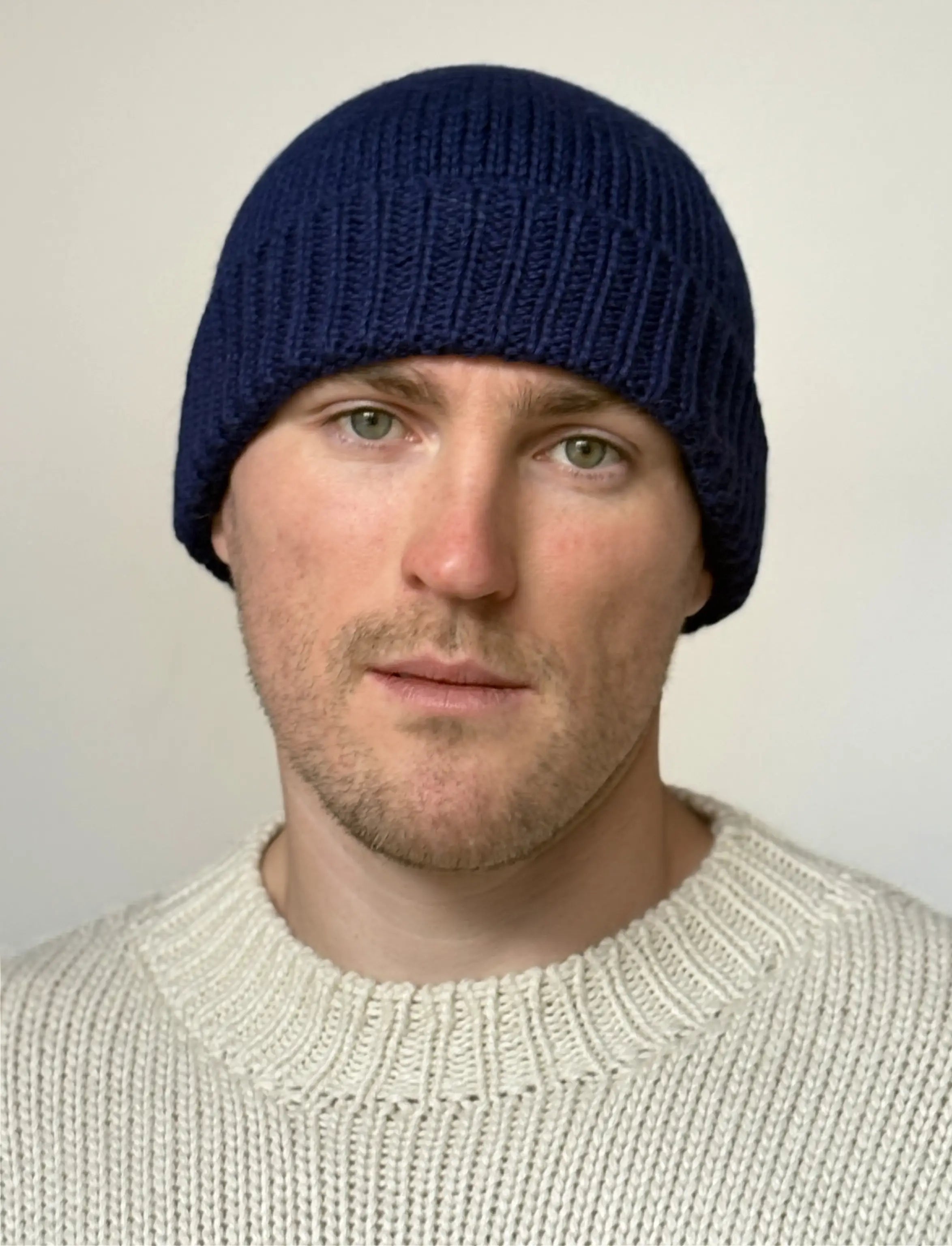 Baby Alpaca Beanie · Sapphire Blue