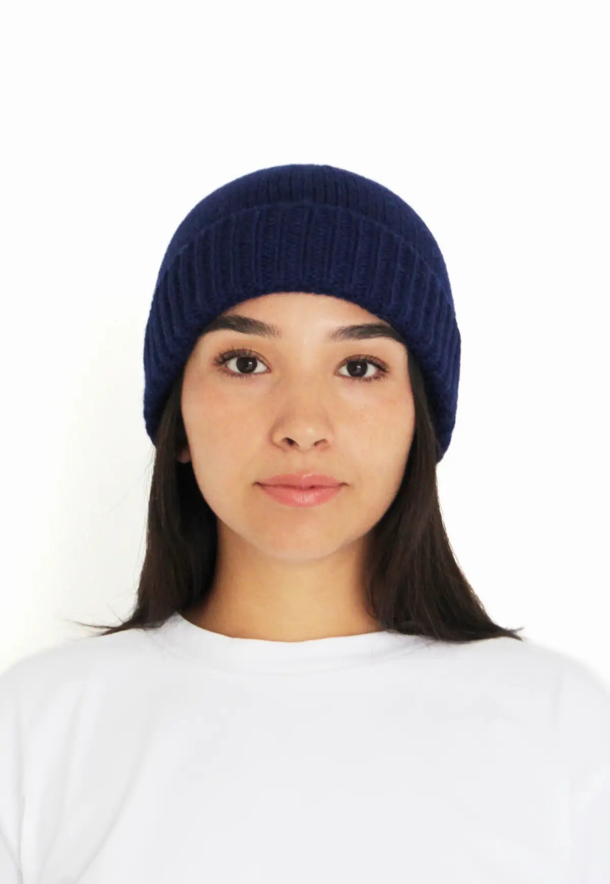 Baby Alpaca Beanie · Sapphire Blue