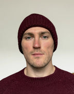 Baby Alpaca Beanie · Burgundy