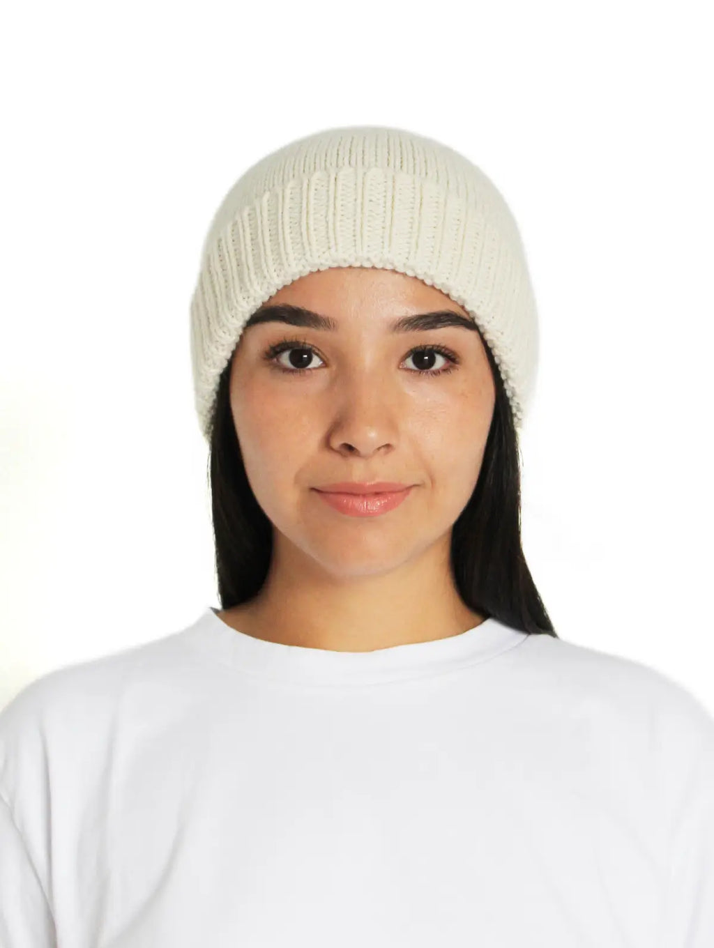 Baby Alpaca Beanie · Cream