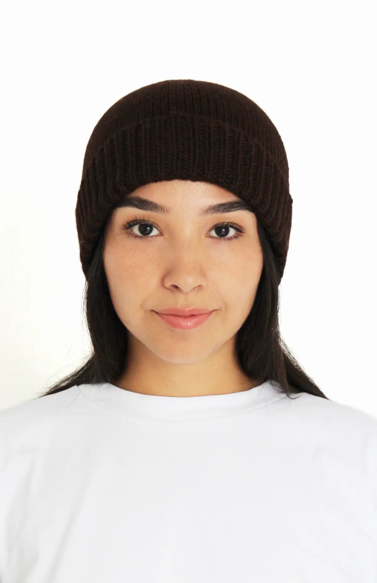 Baby Alpaca Beanie · Chocolate Brown
